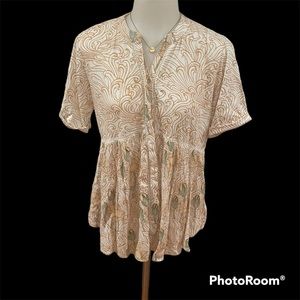 Anthropologie Akemi + Kin Flowy Boho Top SZ XS